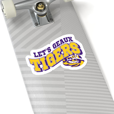 The Wavy Let's Geaux Tigers Tiger Logo | Sticker