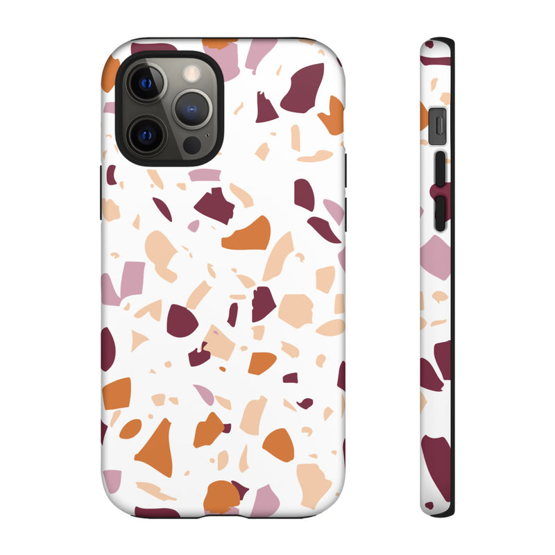 The Maroon & Orange Terrazzo | Phone Case