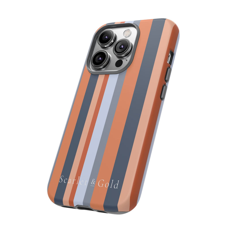 The Orange & Blue Stripes | Phone Case