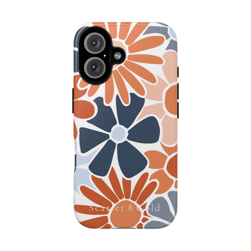 The Orange & Blue Floral | Phone Case