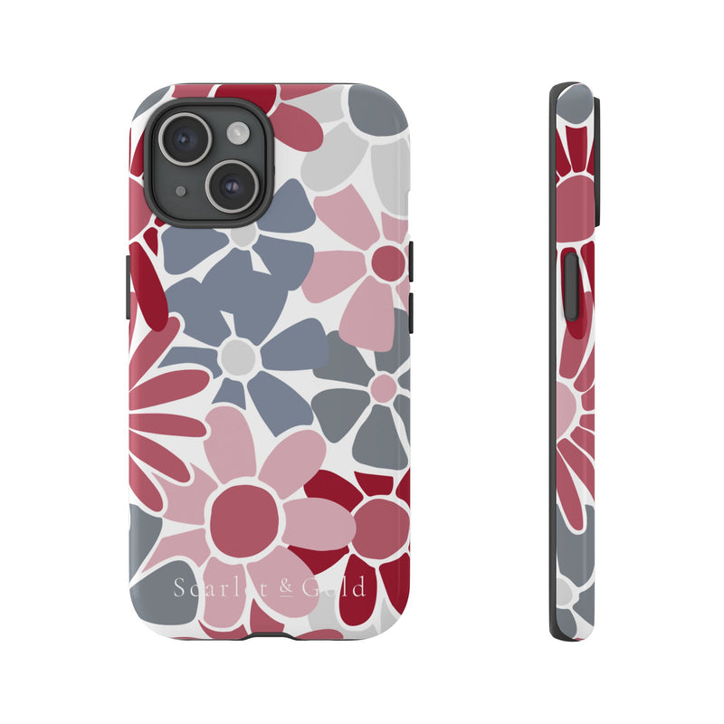 The Crimson & White Floral | Phone Case