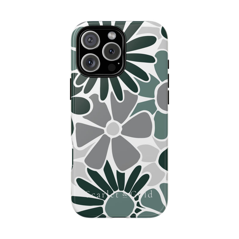 The Green & Grey Floral | Phone Case