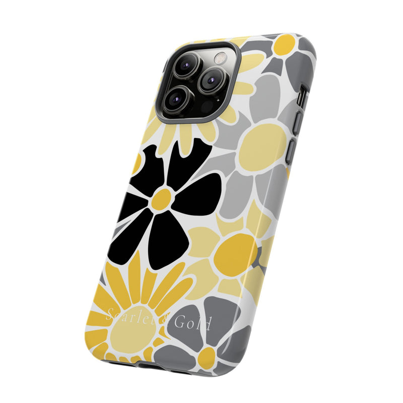 The Yellow & Black Floral | Phone Case