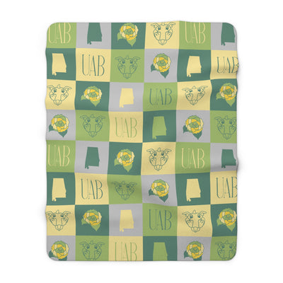 The Green & Yellow All The Things | Sherpa Fleece Blanket