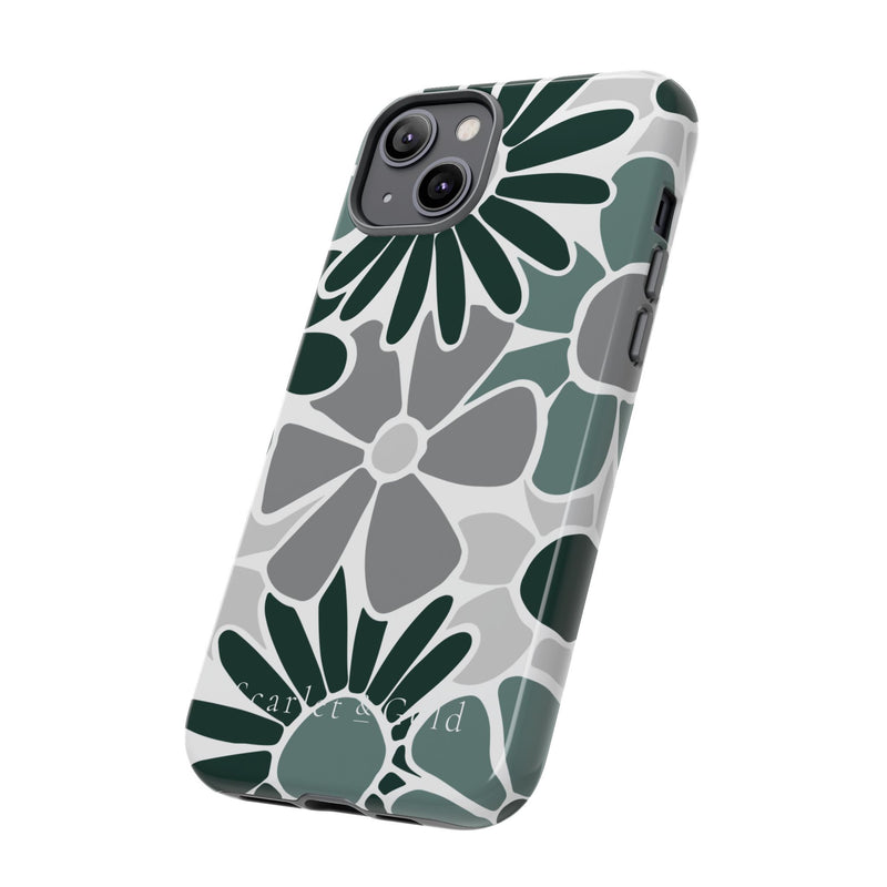 The Green & Grey Floral | Phone Case