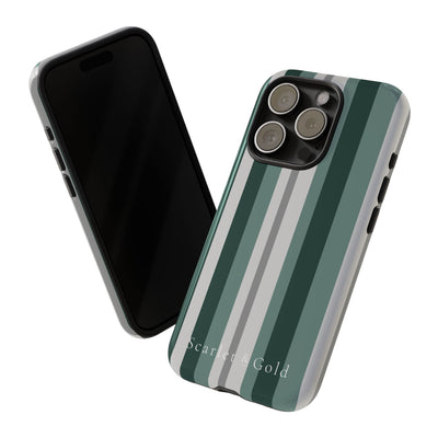 The Green & Grey Stripes | Phone Case