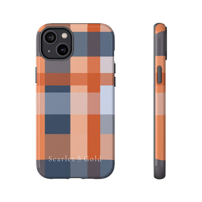 The Orange & Blue Plaid | Phone Case