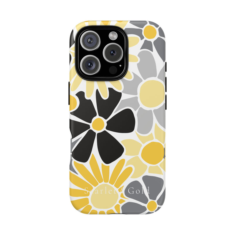 The Yellow & Black Floral | Phone Case