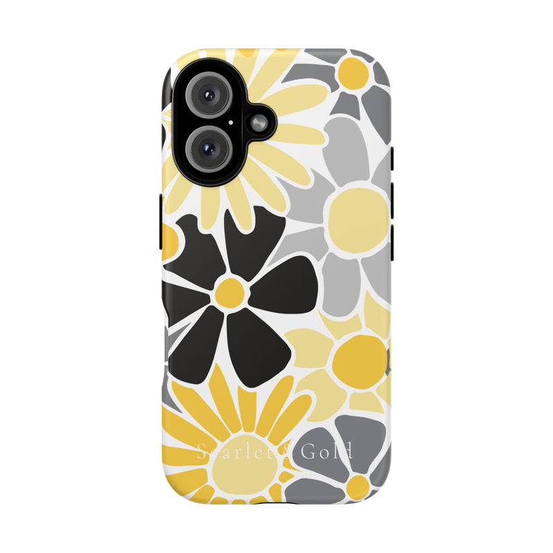 The Yellow & Black Floral | Phone Case