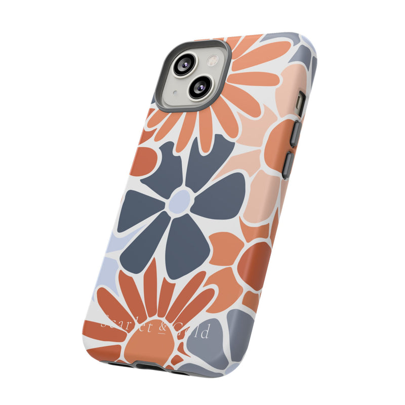 The Orange & Blue Floral | Phone Case