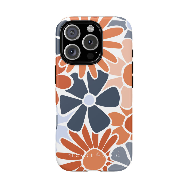 The Orange & Blue Floral | Phone Case