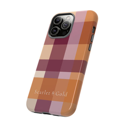 The Maroon & Orange Plaid | Phone Case