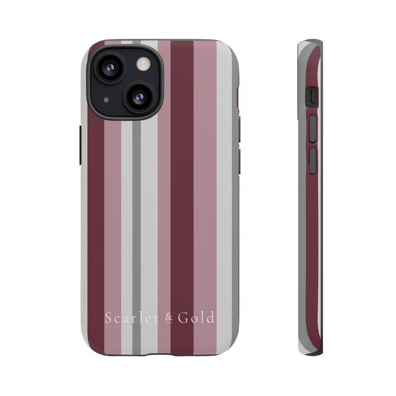 The Maroon & White Stripes | Phone Case