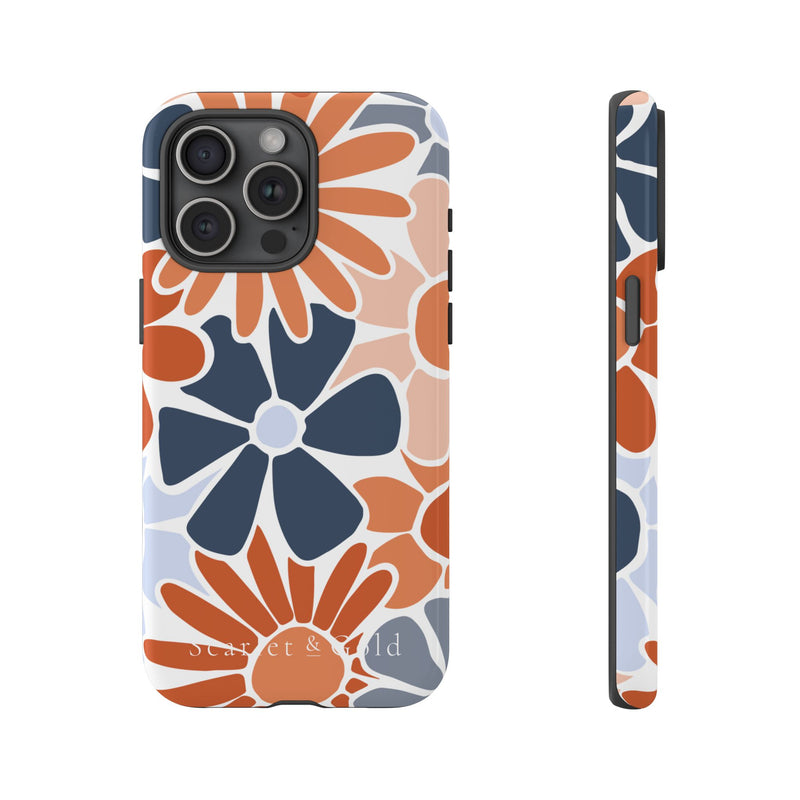 The Orange & Blue Floral | Phone Case