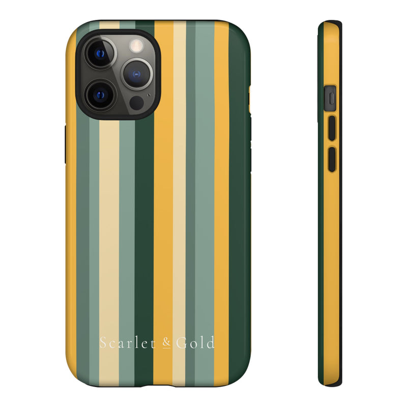 The Green & Gold Stripes | Phone Case