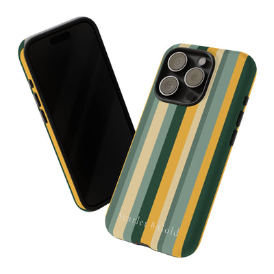 The Green & Gold Stripes | Phone Case