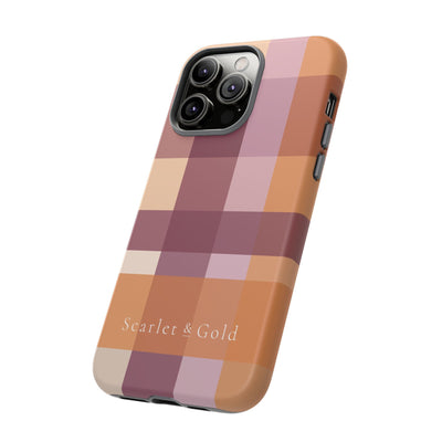 The Maroon & Orange Plaid | Phone Case