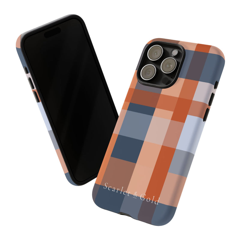 The Orange & Blue Plaid | Phone Case