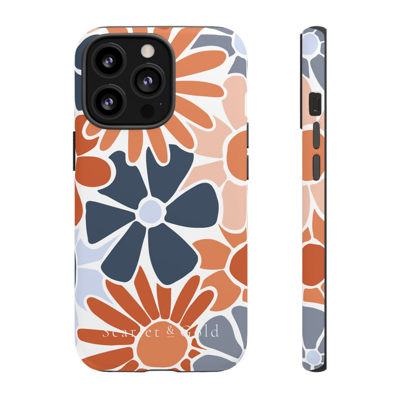 The Orange & Blue Floral | Phone Case