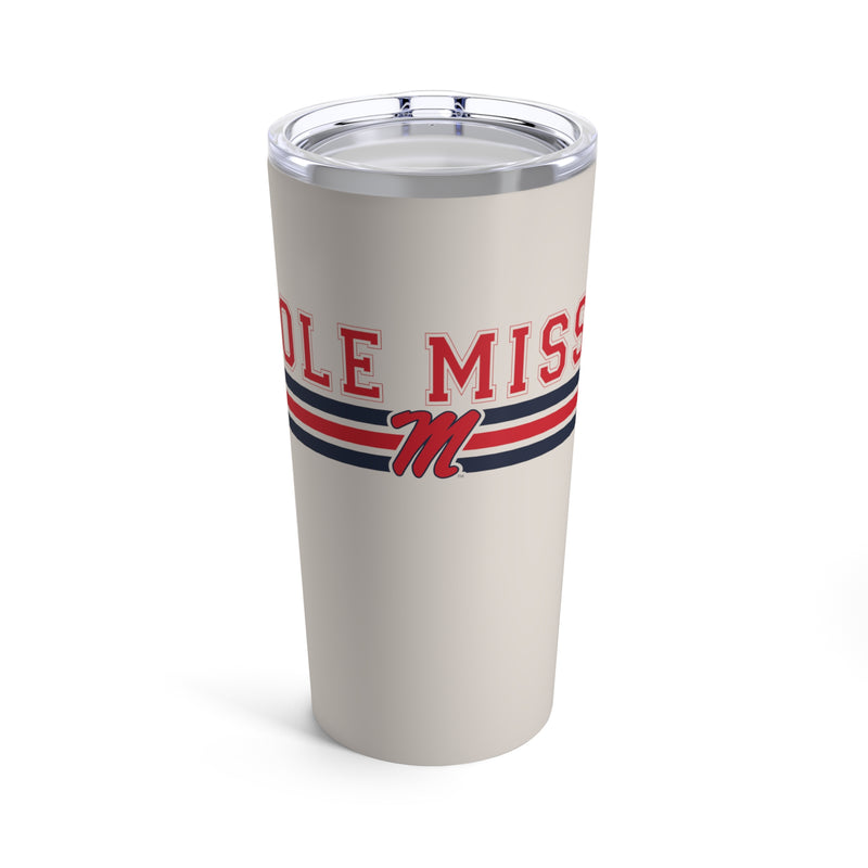 The Ole Miss M Logo Stripes | Tumbler 20oz