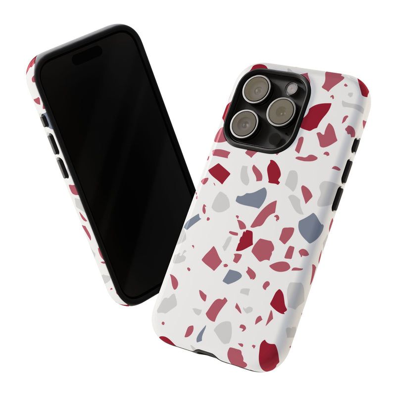 The Crimson & White Terrazzo | Phone Case