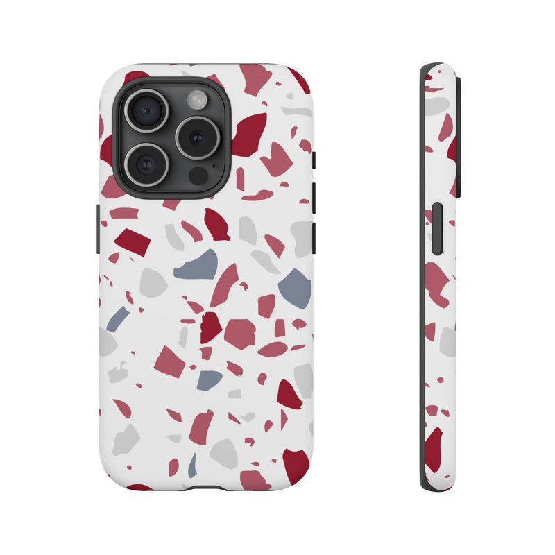 The Crimson & White Terrazzo | Phone Case