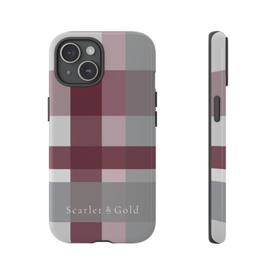 The Maroon & White Plaid | Phone Case