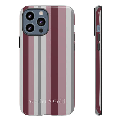 The Maroon & White Stripes | Phone Case