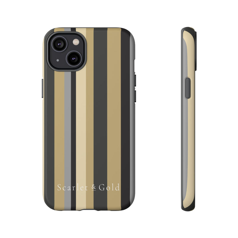 The Black & Gold Stripes | Phone Case