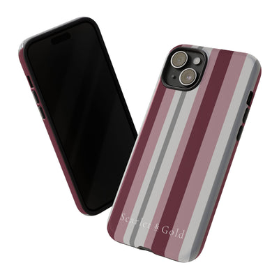 The Maroon & White Stripes | Phone Case