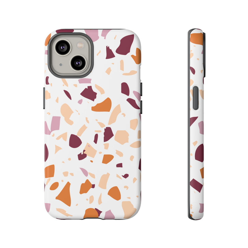 The Maroon & Orange Terrazzo | Phone Case