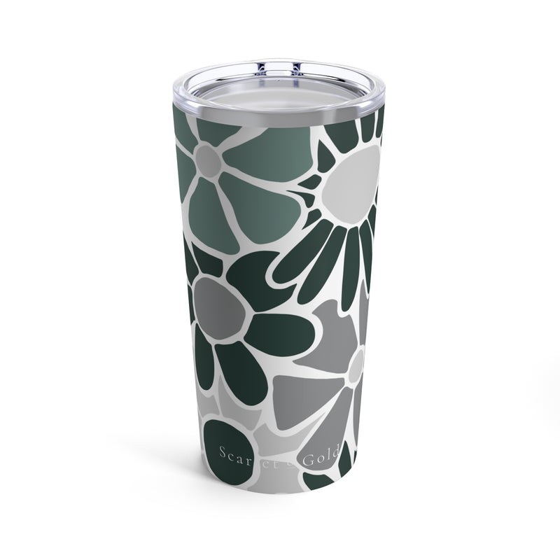 The Green & Grey Floral | Tumbler 20oz