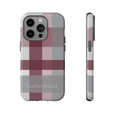 The Maroon & White Plaid | Phone Case