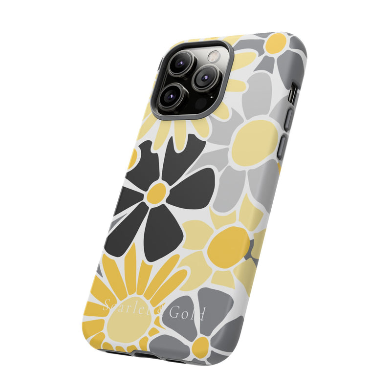 The Yellow & Black Floral | Phone Case