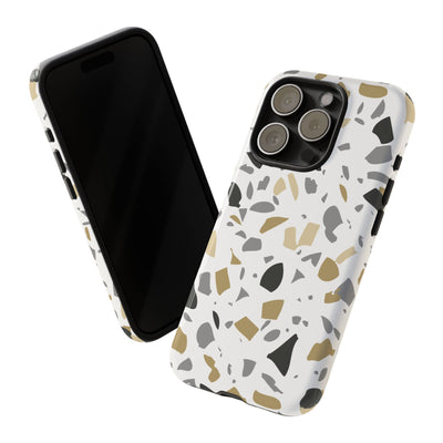 The Black & Gold Terrazzo | Phone Case