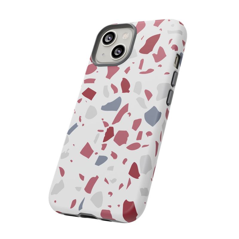 The Crimson & White Terrazzo | Phone Case