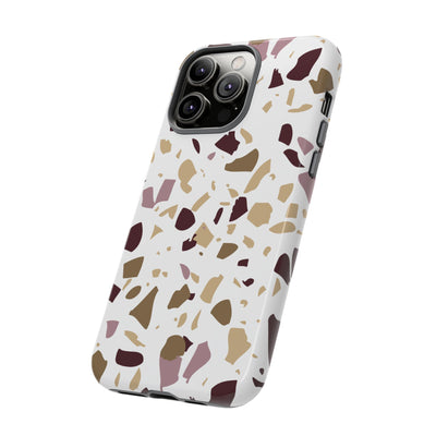 The Maroon & Gold Terrazzo | Phone Case