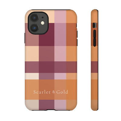 The Maroon & Orange Plaid | Phone Case