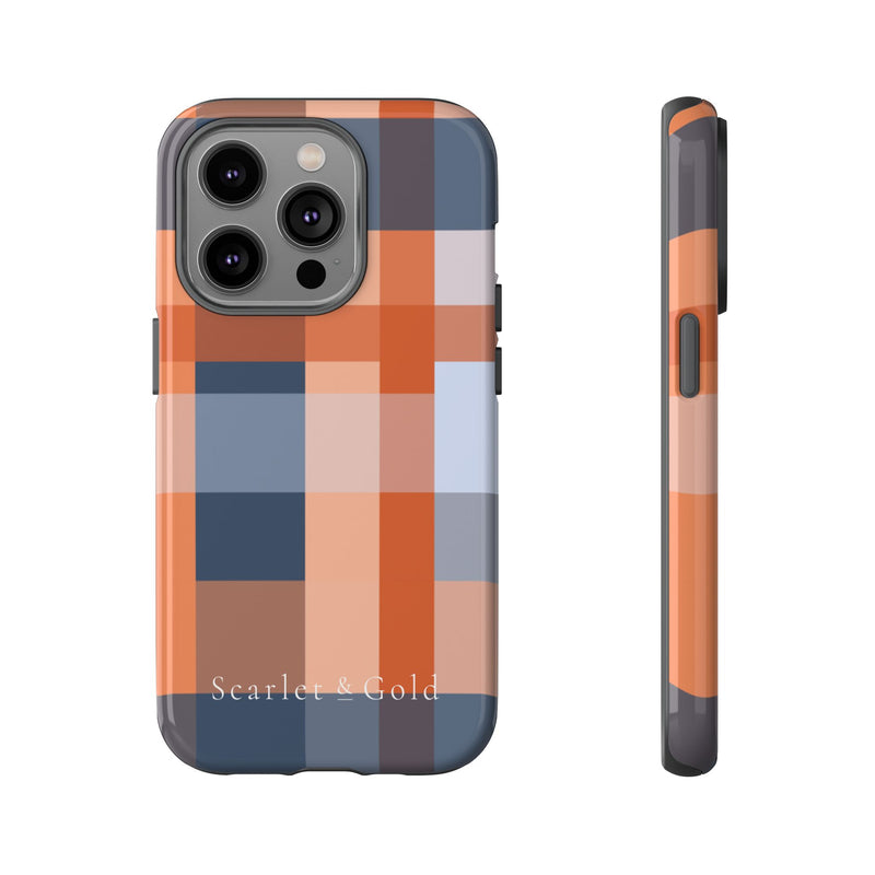 The Orange & Blue Plaid | Phone Case