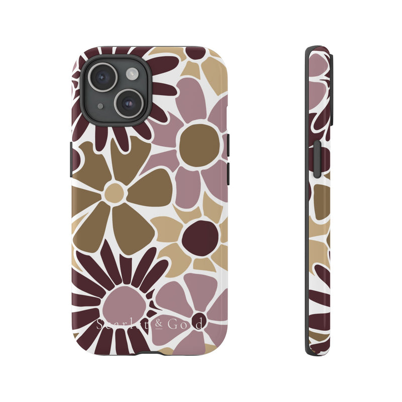 The Maroon & Gold Floral | Phone Case