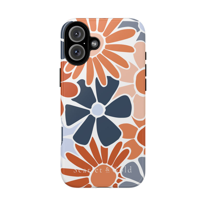 The Orange & Blue Floral | Phone Case