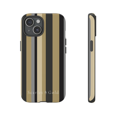 The Black & Gold Stripes | Phone Case