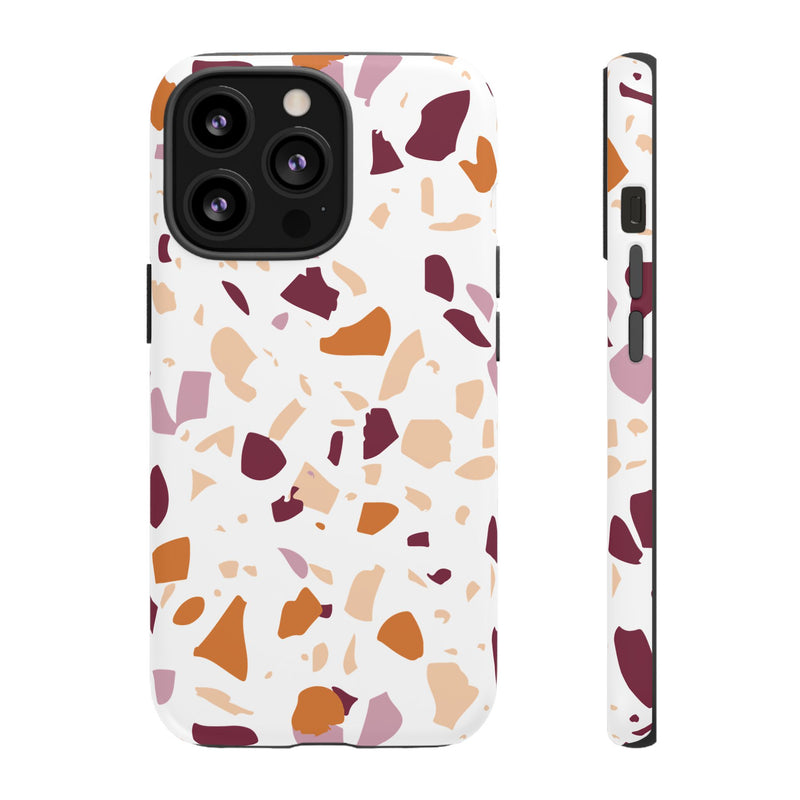 The Maroon & Orange Terrazzo | Phone Case