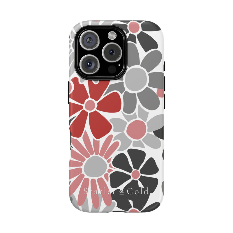 The Red & Black Floral | Phone Case