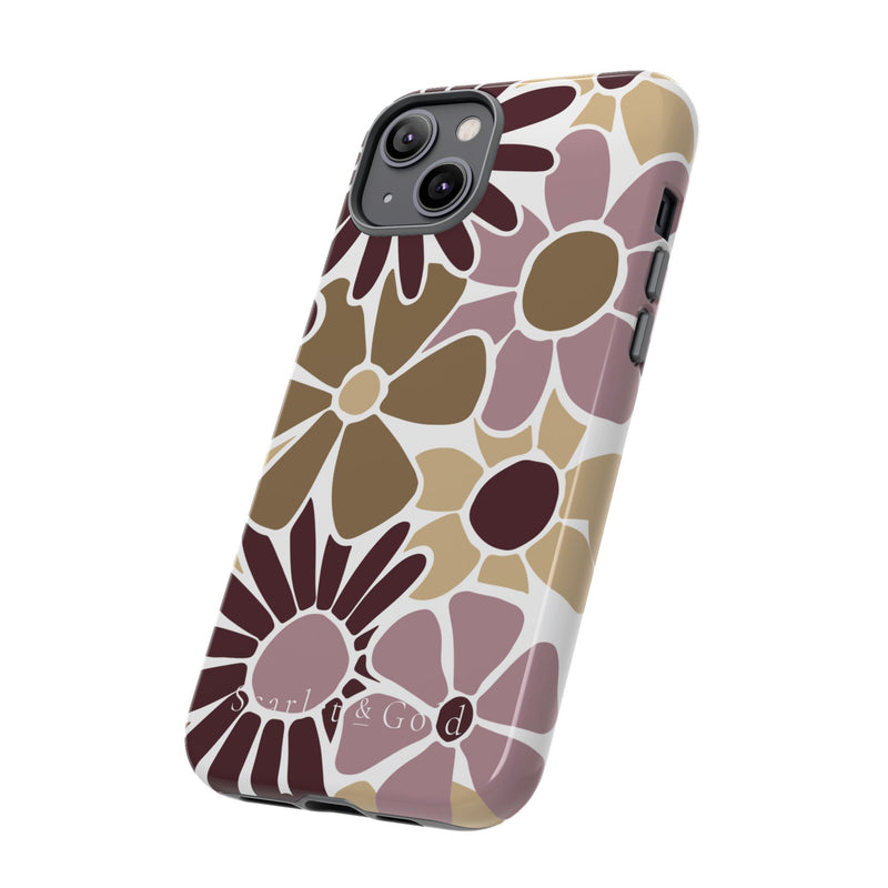 The Maroon & Gold Floral | Phone Case