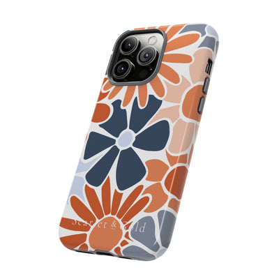 The Orange & Blue Floral | Phone Case