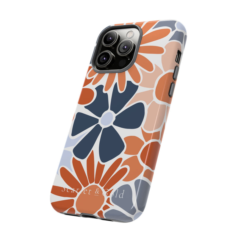 The Orange & Blue Floral | Phone Case