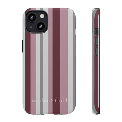 The Maroon & White Stripes | Phone Case