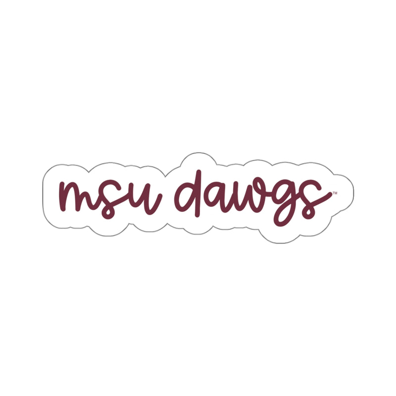 The MSU Bulldogs Cursive | Sticker