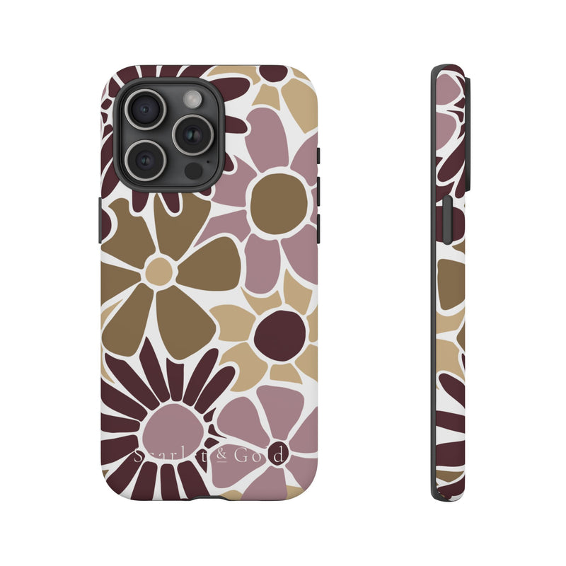 The Maroon & Gold Floral | Phone Case